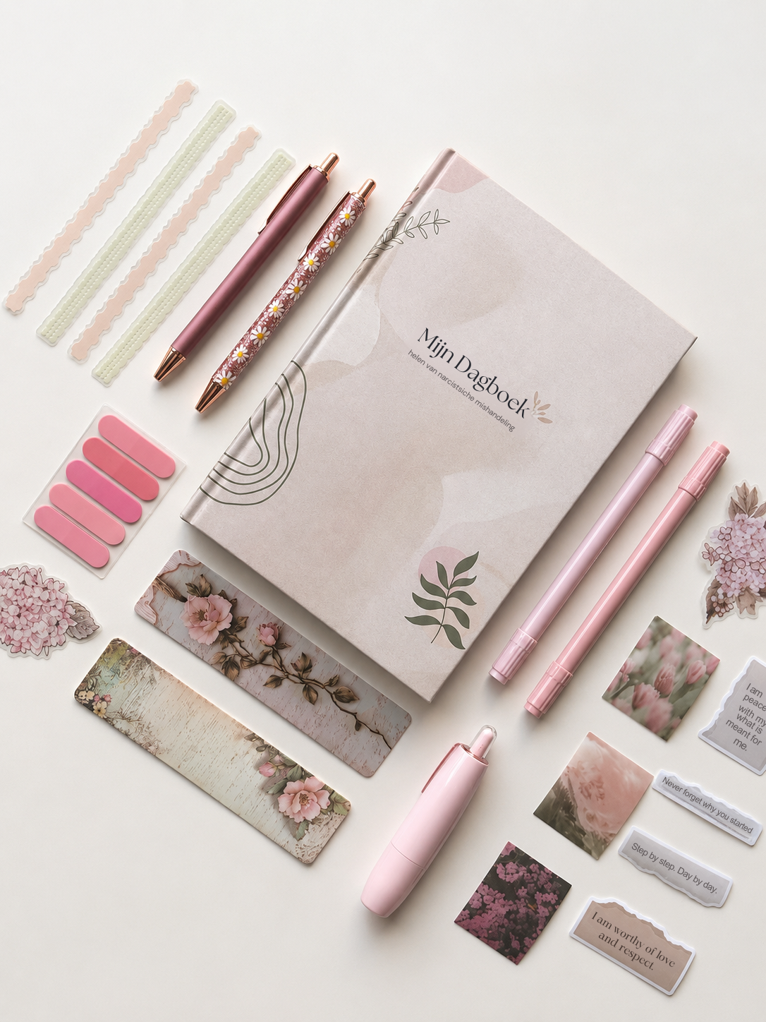 Blush Healing Bundle – Begeleid journal & journaling essentials